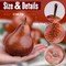 6 Pack Realistic Artificial Brown Pears - Fake Fruit Decor for Home